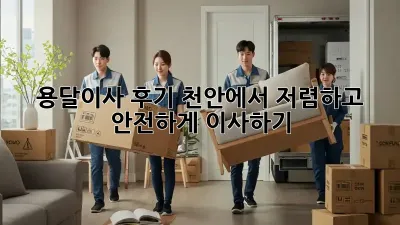 용달이사 후기: 천안에서 저렴하고 안전하게 이사하기